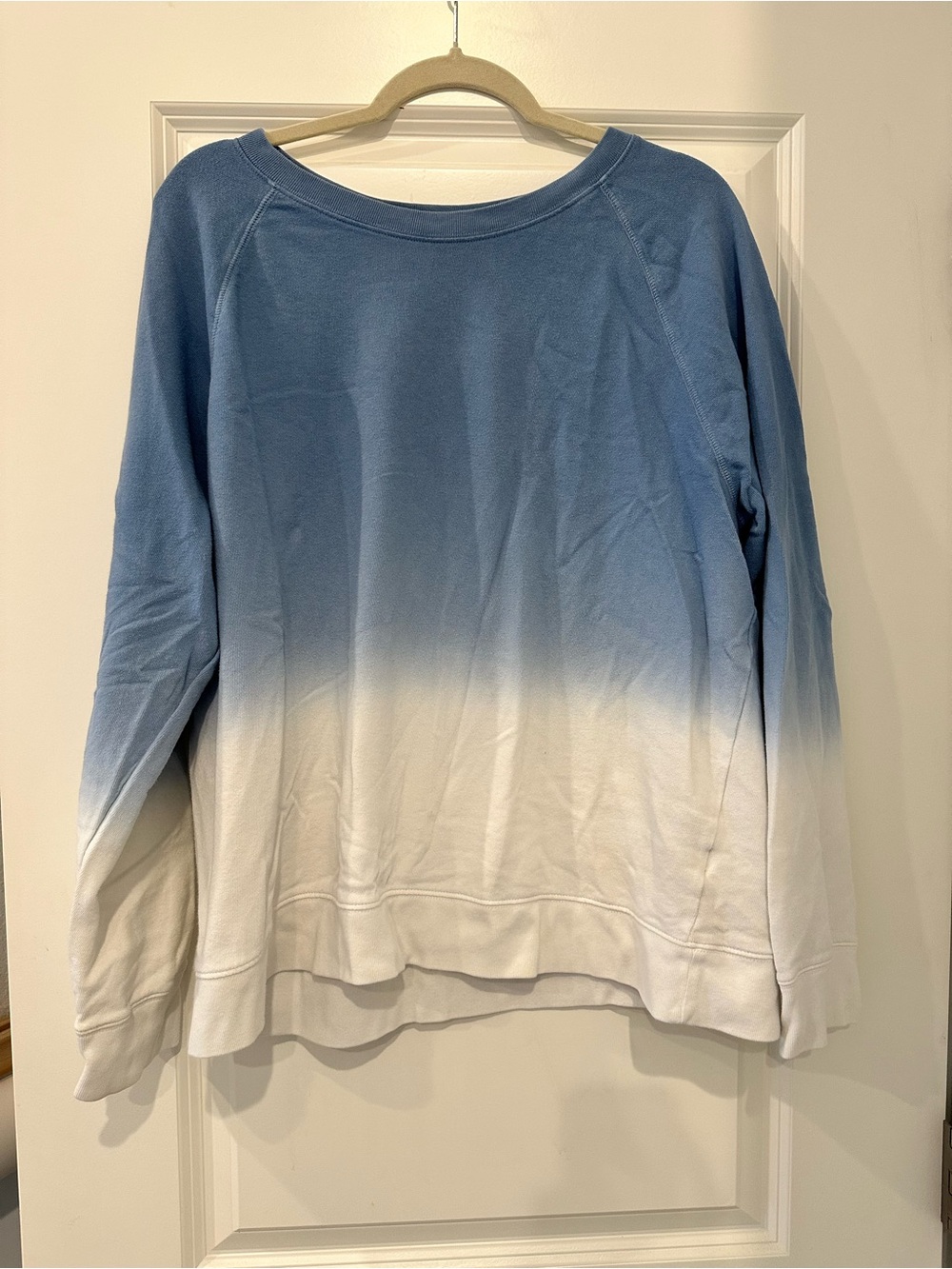Old Navy Blue to White Ombre Crewneck Sweatshirt